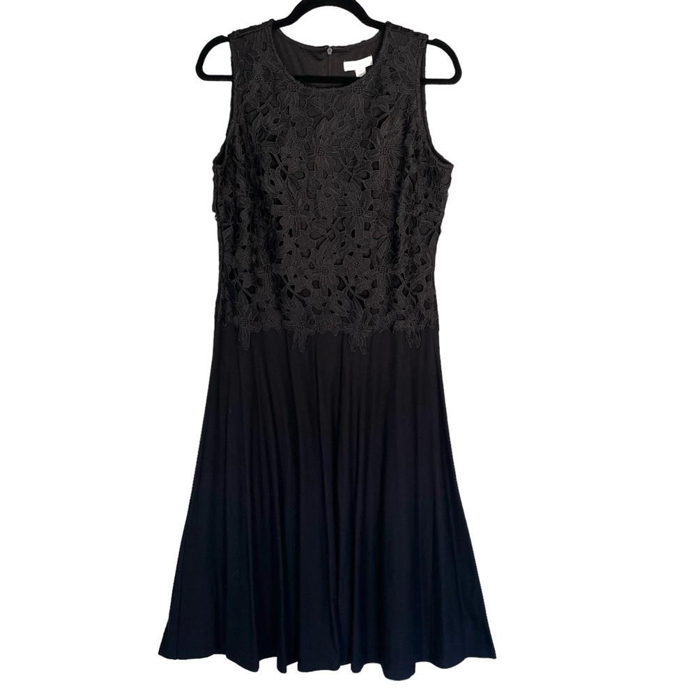 Charter Club Sleeveless Fit & Flare Floral Embroidered Top Dress Size Medium